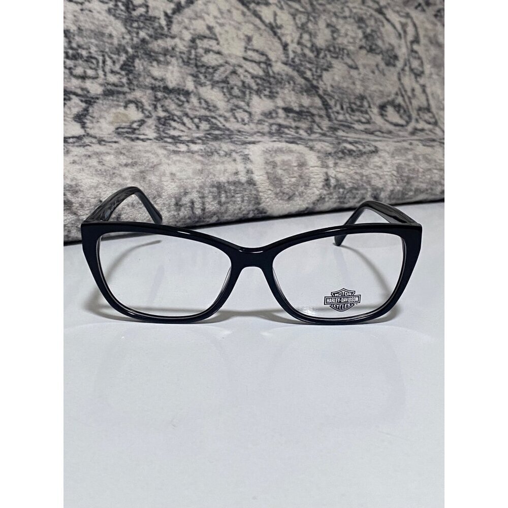 NEW Harley-Davidson Cat-Eye RX Eyeglasses in a Glossy Black Frame